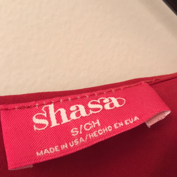 Red Blouse with a Partial open back - Picture 2 of 3